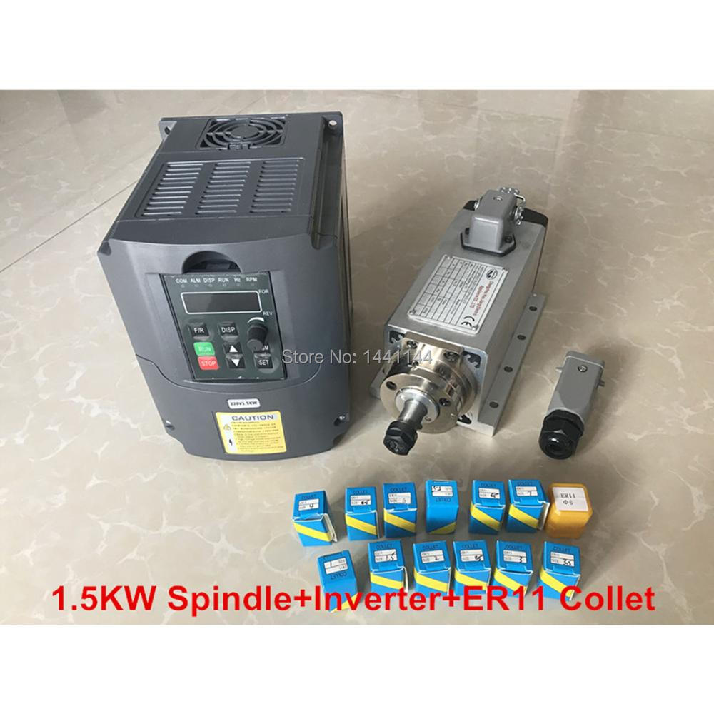 Air Cooled 1.5Kw Spindle Motor Inverter 110V - 1.5KW 공냉식 스핀들 모터 키트 CNC