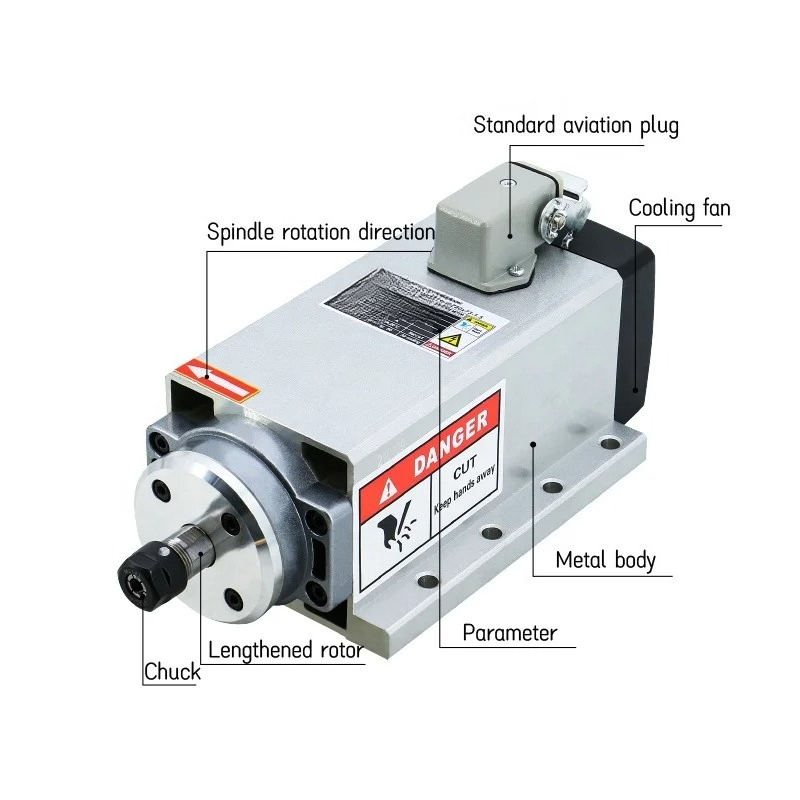 Er20 Collet Chuck Spindle Motor 220V - 밀링머신 스핀들 모터 2.2kw 220v 380v