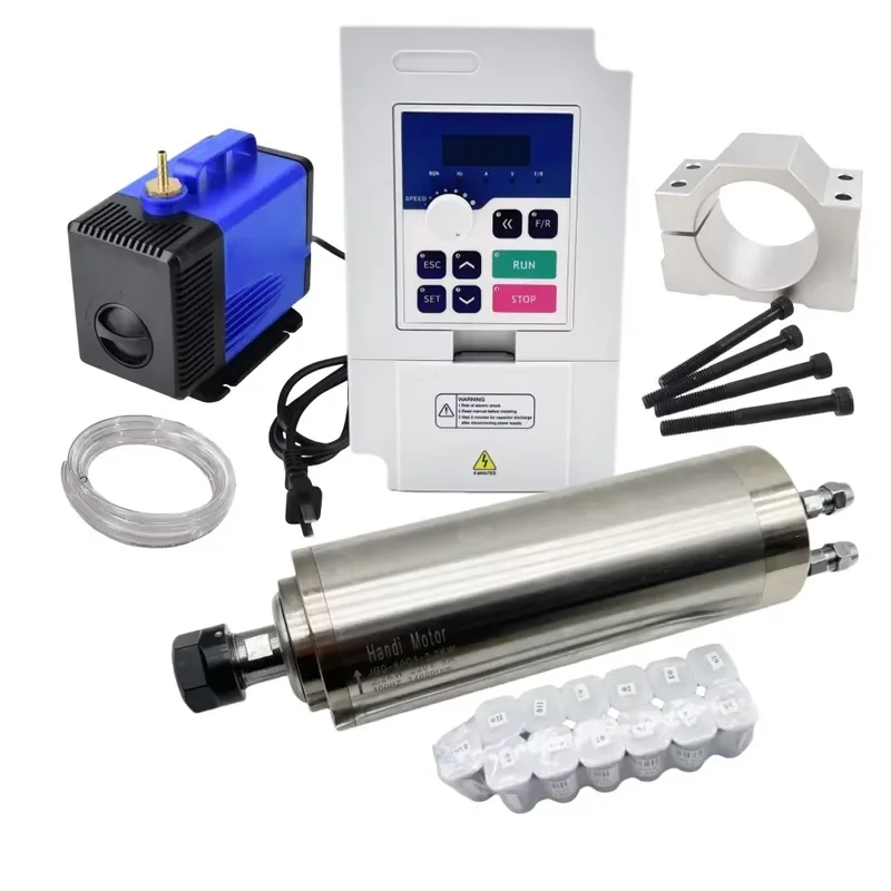 80MM 2.2KW ER20 수냉식 CNC 스핀들 모터 - 2.2Kw Water Cooled Spindle Kit Vfd 리뷰 및 가격