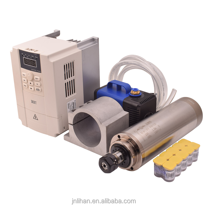 GDZ 2.2KW 220V 수냉식 CNC 라우터 스핀들 - 2.2Kw Water Cooled Spindle Kit Vfd 리뷰 및 가격