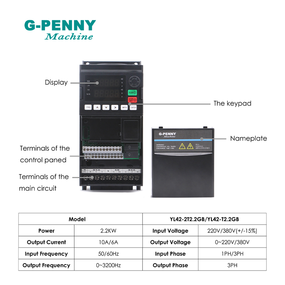 G-PENNY 2.2kW ER20 수냉식 스핀들 키트  - 2.2Kw Water Cooled Spindle Kit Vfd 리뷰 및 가격