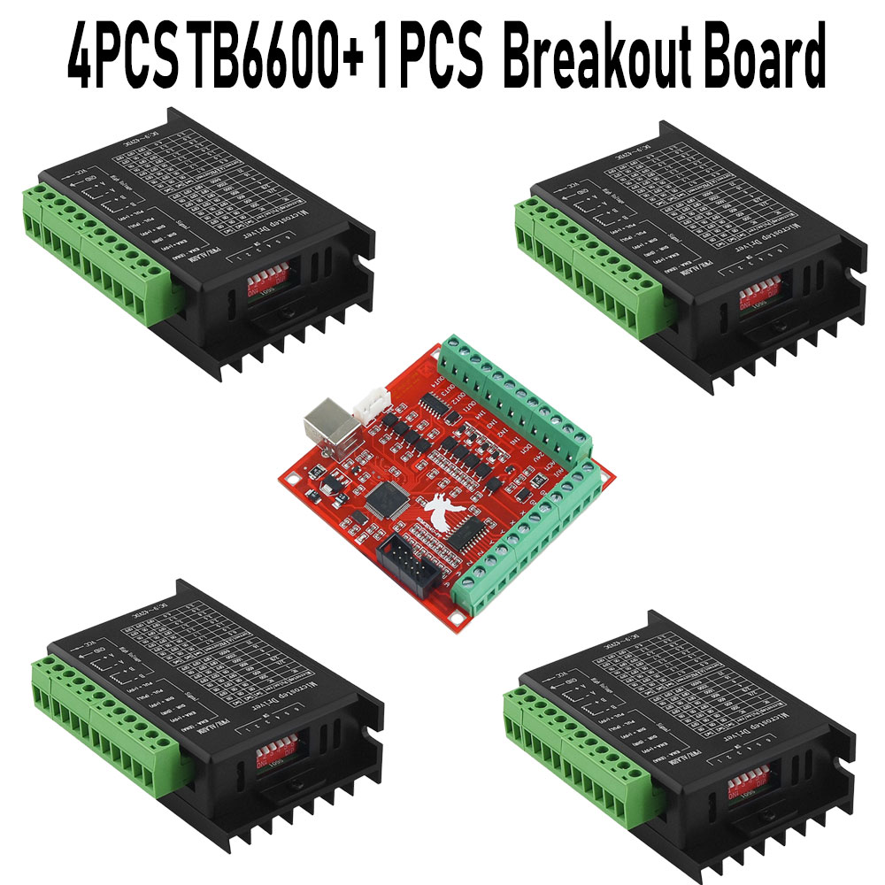 4PCS 스테퍼 모터 드라이버 TB6600 업그레이드  - Mach3 Usb Cnc Controller 4 Axis 100Khz 리뷰 및 가격