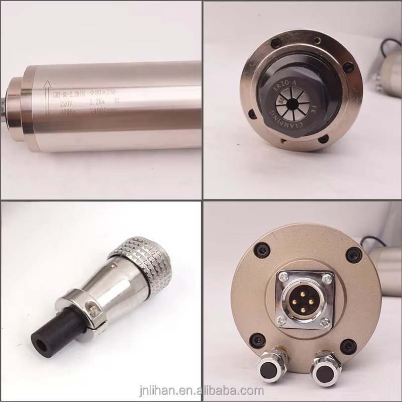 2.2KW 220V 수냉식 공작기계 스핀들 수냉식 CN - 2.2Kw Water Cooled Spindle Kit Vfd 리뷰 및 가격