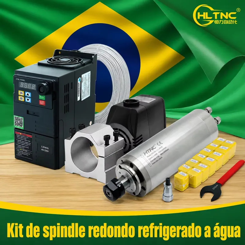 브라질에서 2.2kw 220V 110V 수냉식 스핀들( - 2.2Kw Water Cooled Spindle Kit Vfd 리뷰 및 가격
