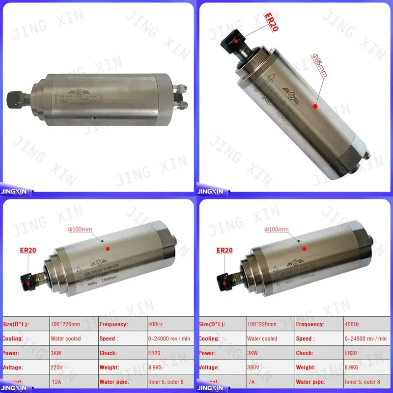 CNC 스핀들 모터용 커스텀 2.2KW 3.0KW 4. - Er20 Collet Chuck Spindle Motor 220V 리뷰 및 가격